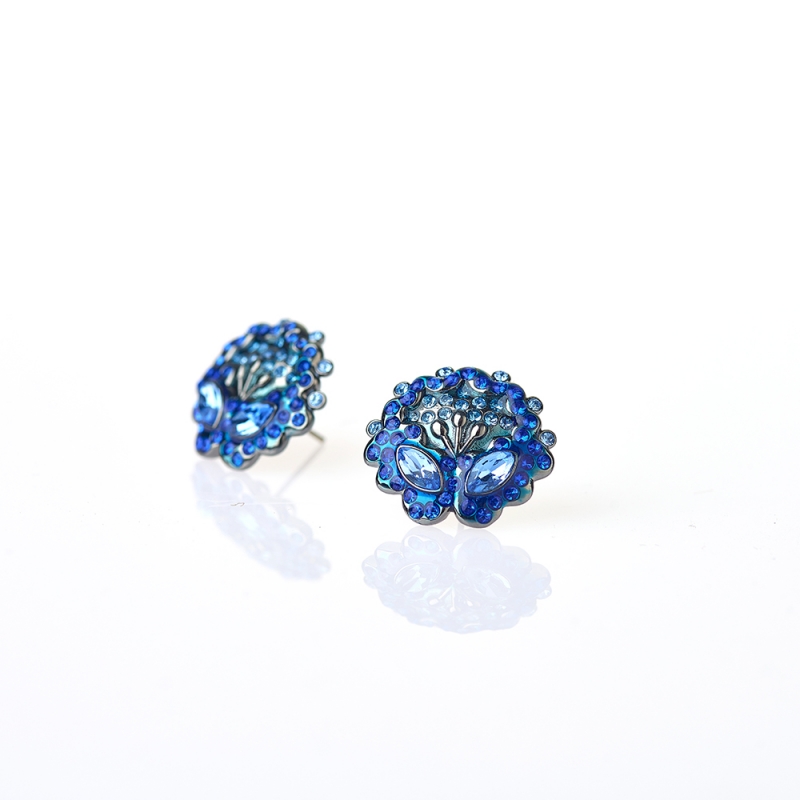 Earrings blue wild poppy