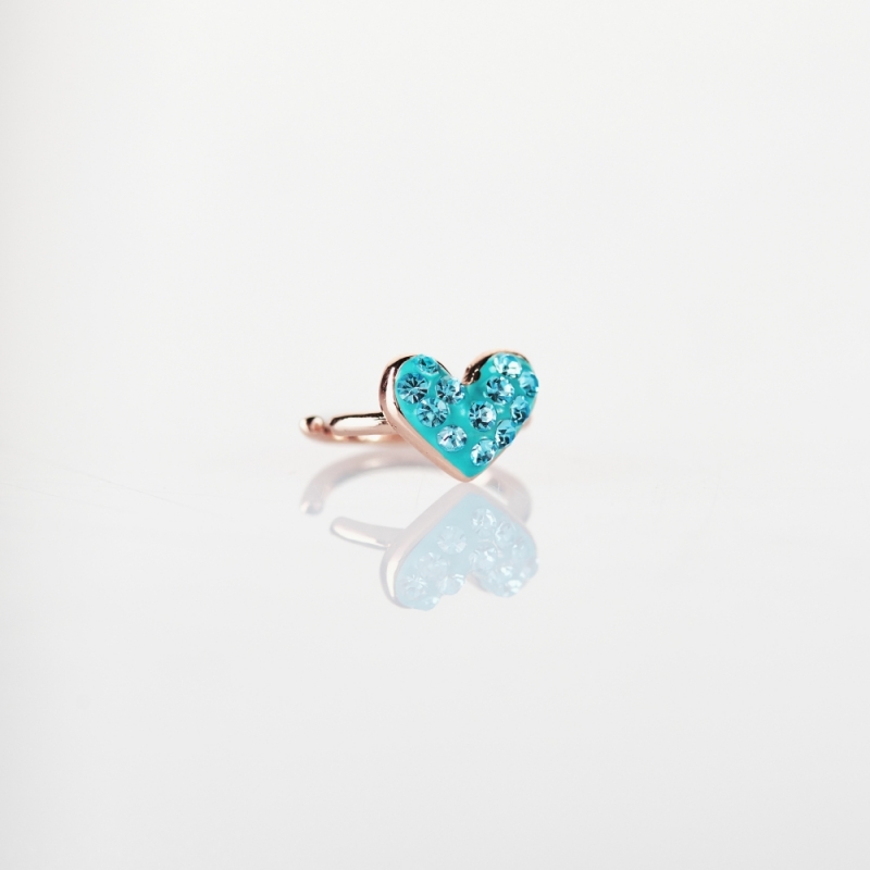 Earcuff turquoise heart
