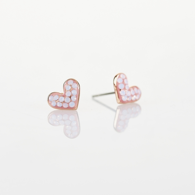 Mini earrings pink hearts