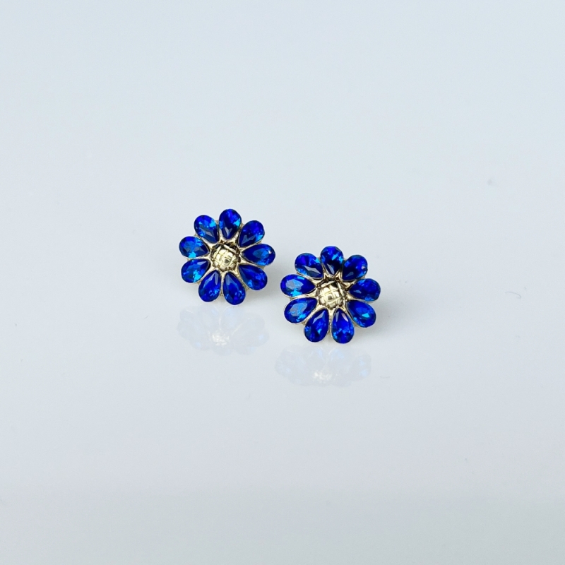 Earrings blue flowers