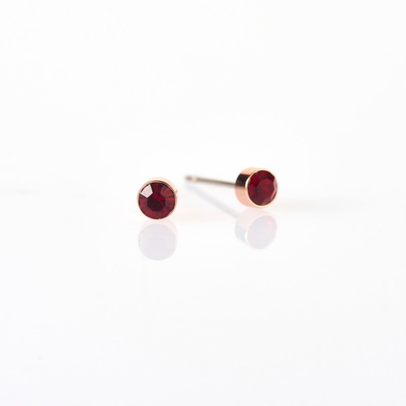 Small burgundy earrings