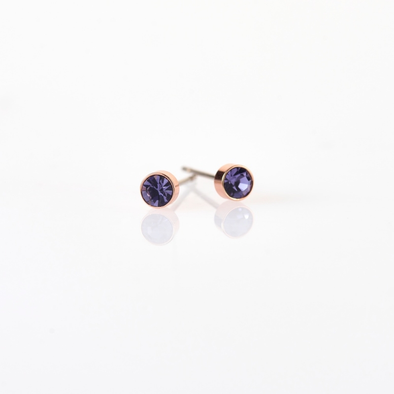 Small light purple earrings