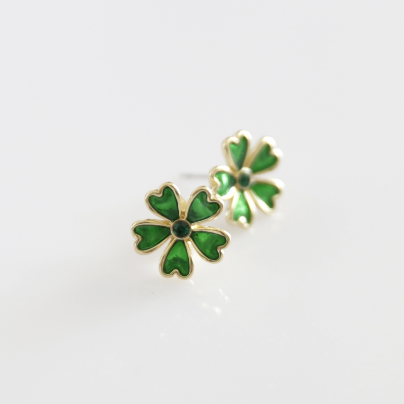 FOLKIE Five-leaf clover earrings
