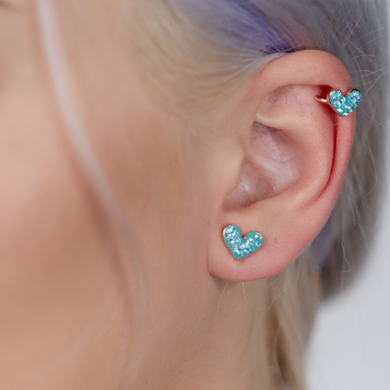 Earcuff turquoise heart