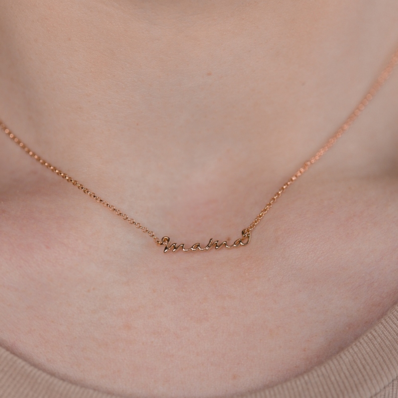 Rose gold necklace Mom