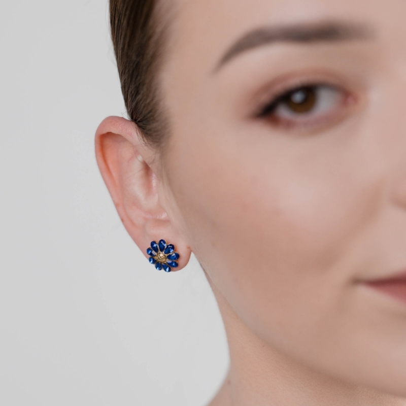 Earrings blue flowers