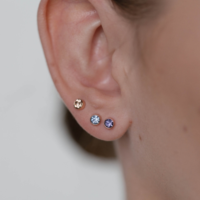 Small light purple earrings