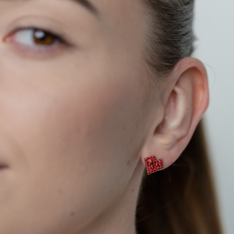 Earrings red Cicman hearts
