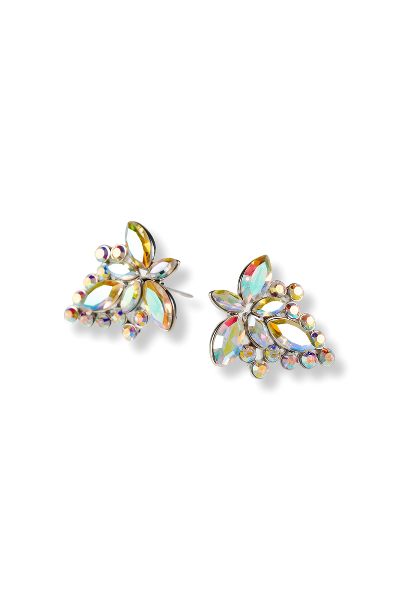 Silver earrings lilac