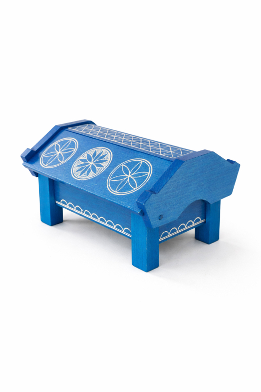 Hagyományos ékszertartó Kyjaticéból – kék