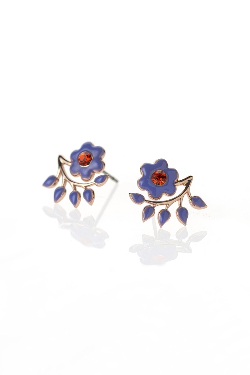 Earrings violet saffron