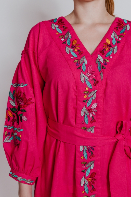 "Ékszeres" rózsaszín ruha