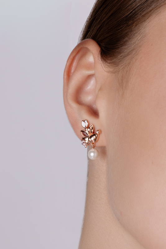 Galambok Fülbevaló Gyöngyökkel