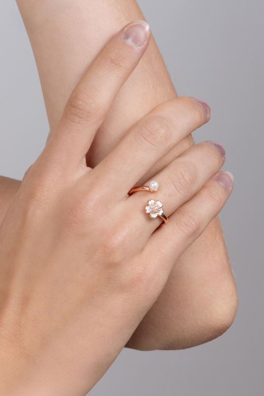 Virág Gyűrű Gyönggyel