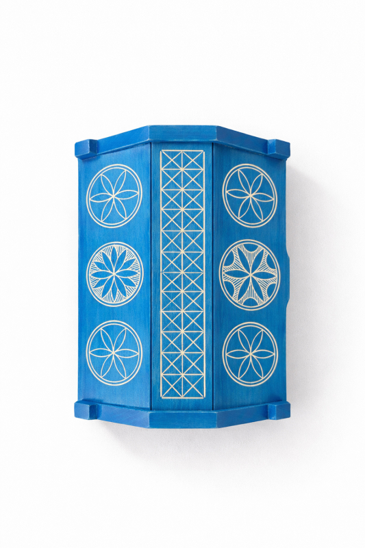 Hagyományos ékszertartó Kyjaticéból – kék